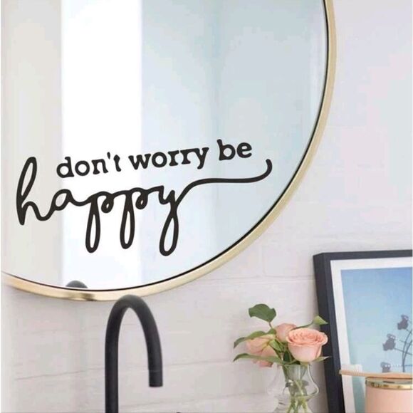 “Don’t Worry, Be Happy” Removable Wall Decal Sticker - Picture 3 of 5